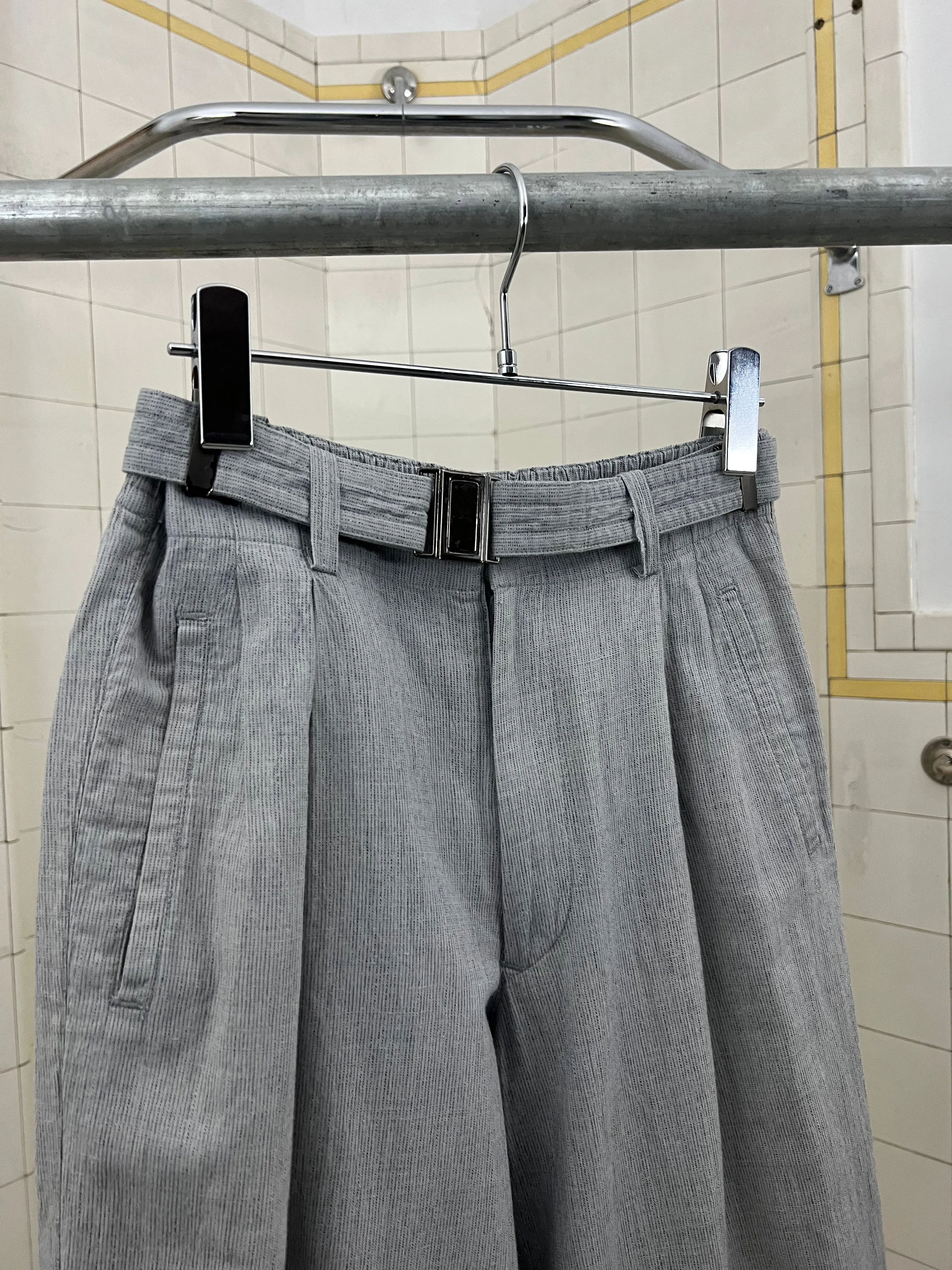 1980s Issey Miyake Belted Cropped Trousers - Size S