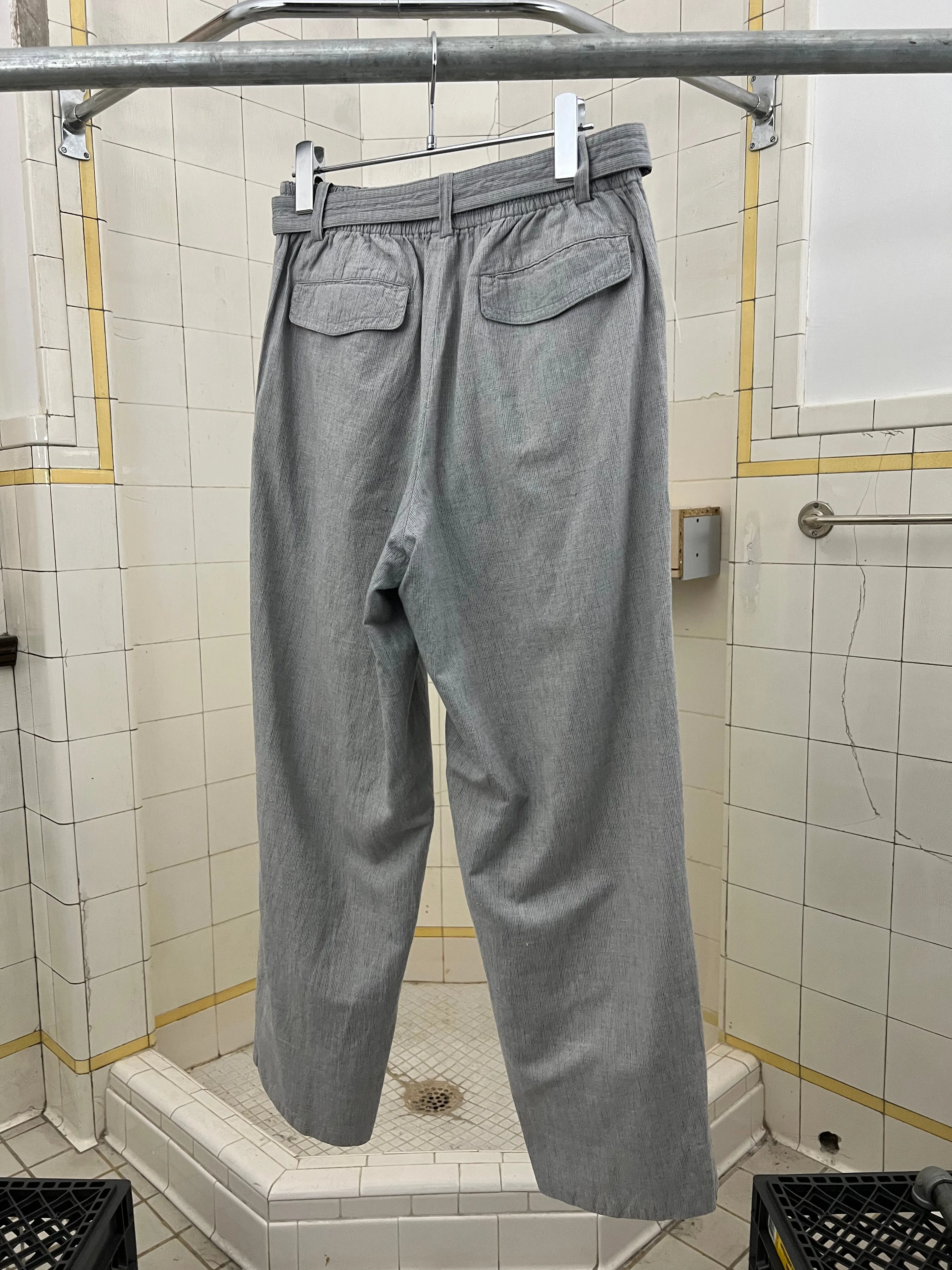 1980s Issey Miyake Belted Cropped Trousers - Size S