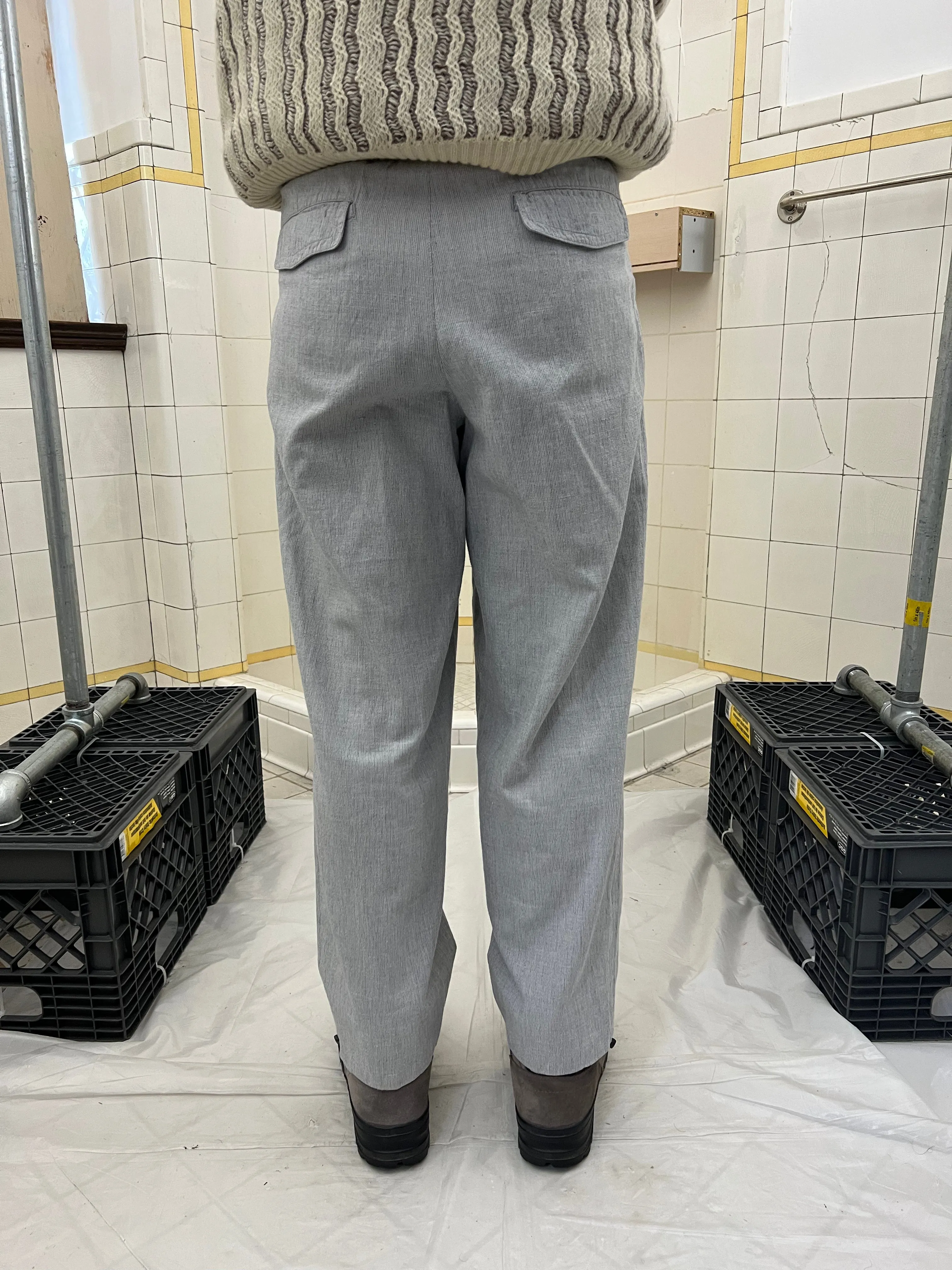 1980s Issey Miyake Belted Cropped Trousers - Size S