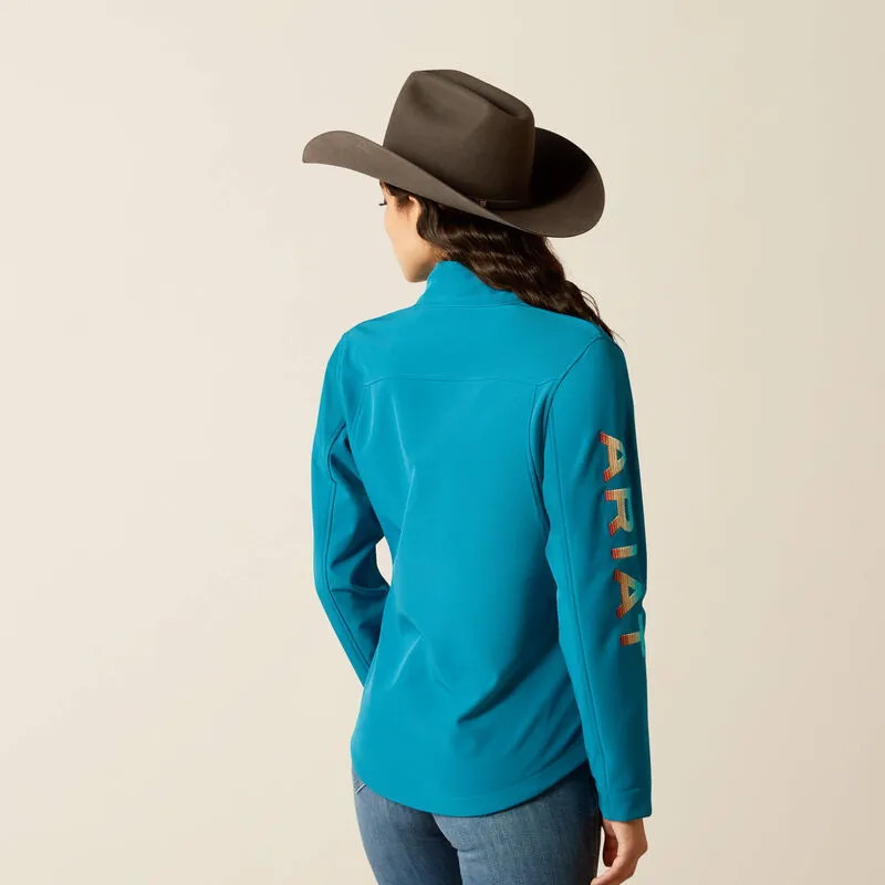 ARIAT WOMENS NEW TEAM SOFTSHELL JACKET OCEAN DEPTHS