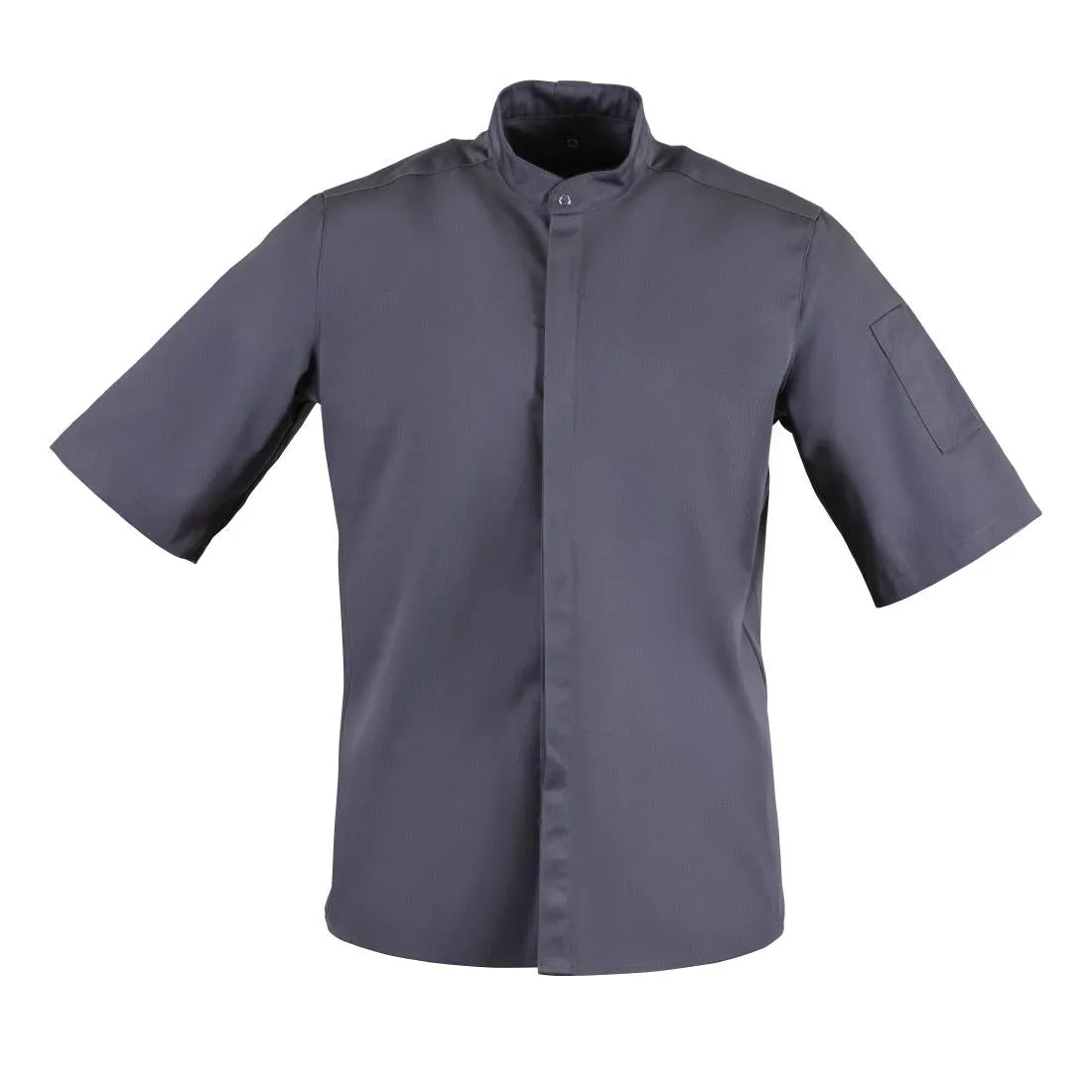 BB712-M Southside Band Collar Chefs Jacket Charcoal Size M