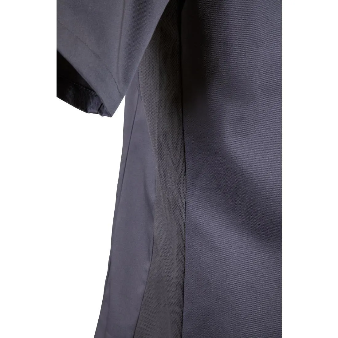 BB712-M Southside Band Collar Chefs Jacket Charcoal Size M