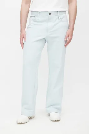 Blue Straight Leg Trouser