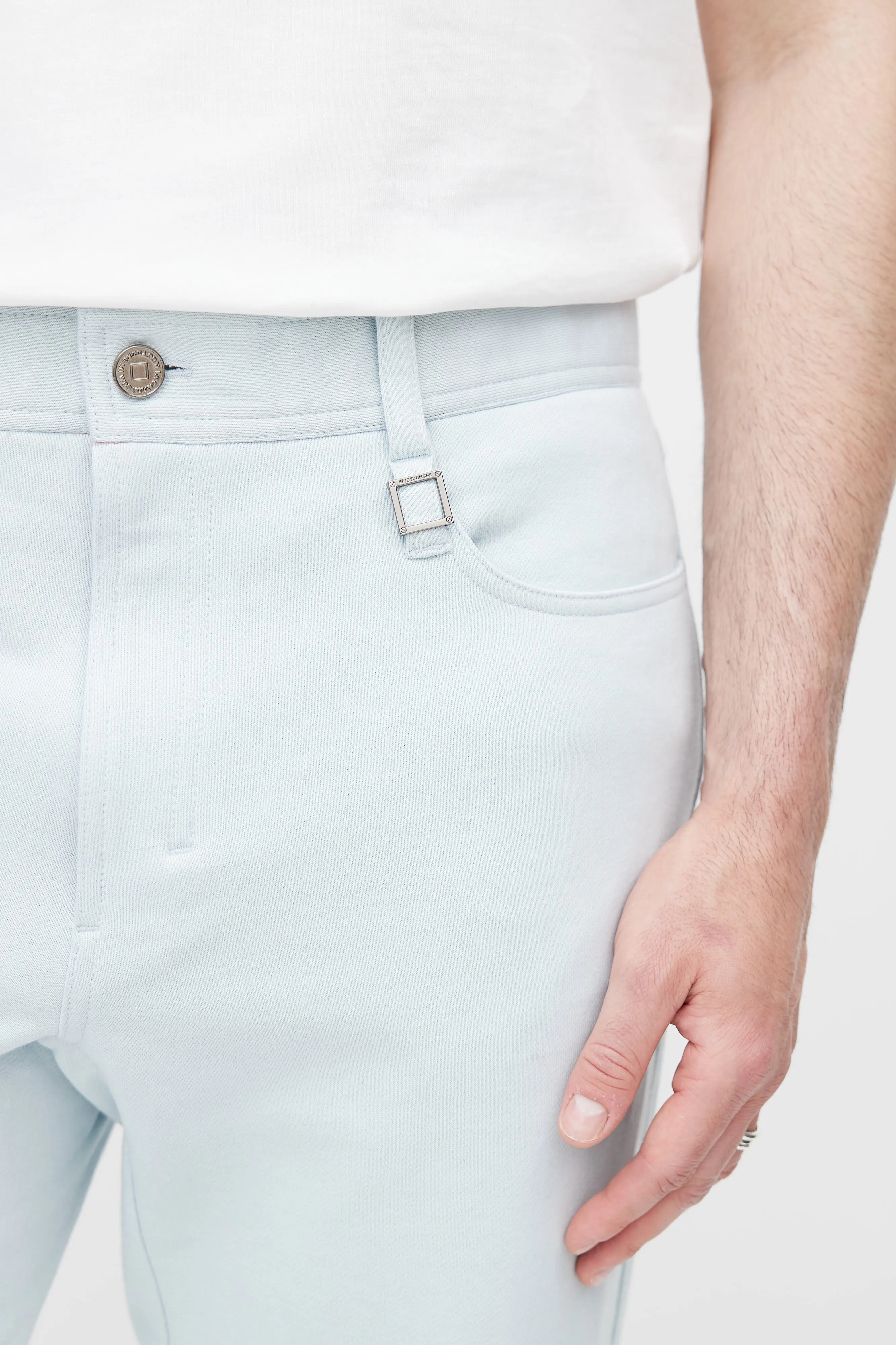 Blue Straight Leg Trouser