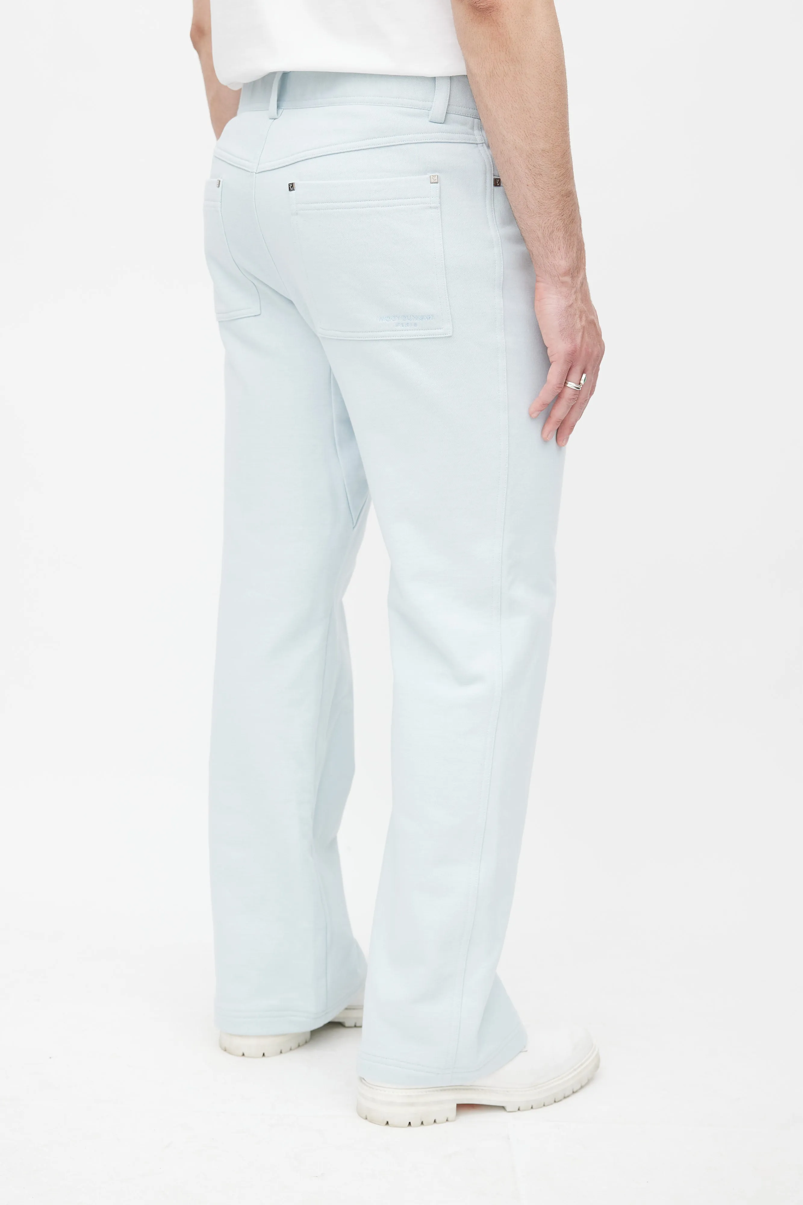 Blue Straight Leg Trouser