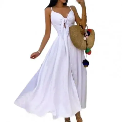 Boho Beach Print Maxi Dress