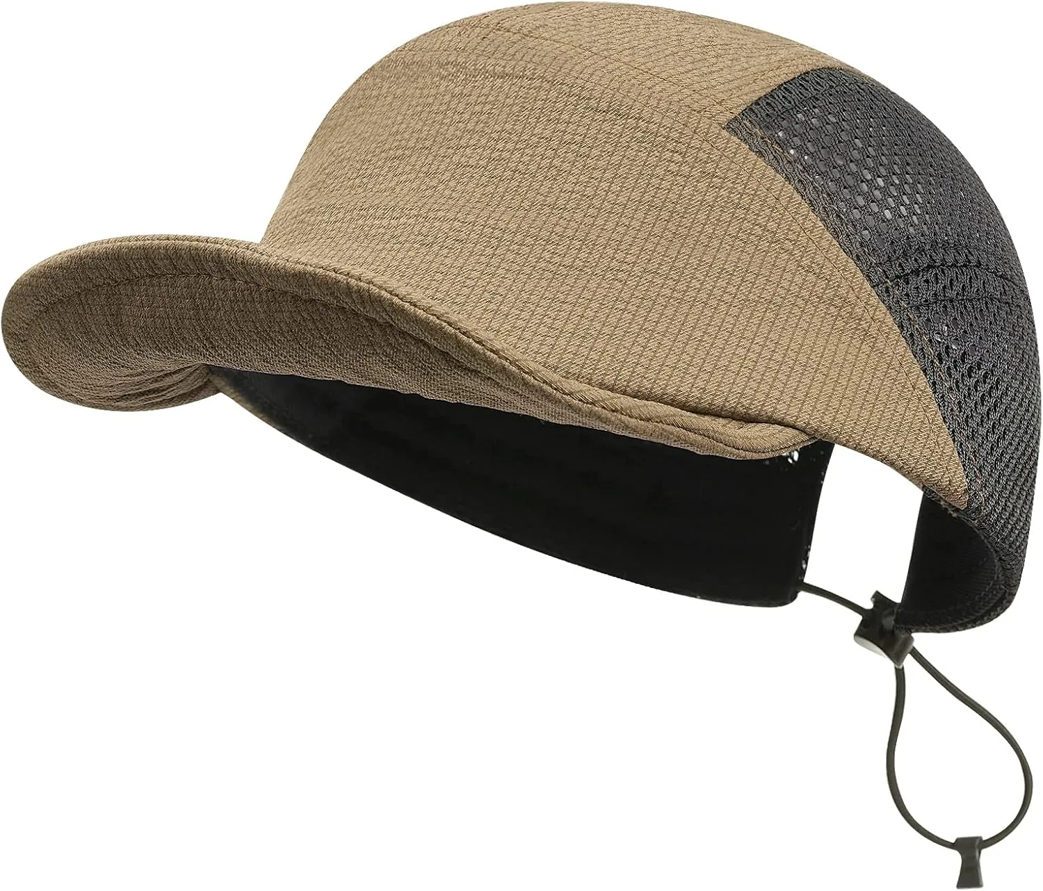 Croogo Mesh 5 Panel Cap Short Brim Baseball Caps Summer Breathable Short Bill Trucker Hat Sports Running Hat Camper Hats