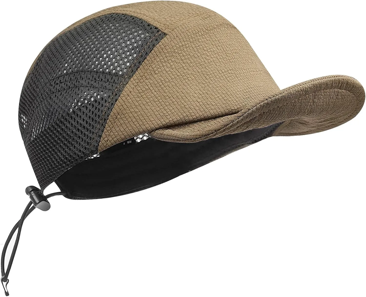Croogo Mesh 5 Panel Cap Short Brim Baseball Caps Summer Breathable Short Bill Trucker Hat Sports Running Hat Camper Hats