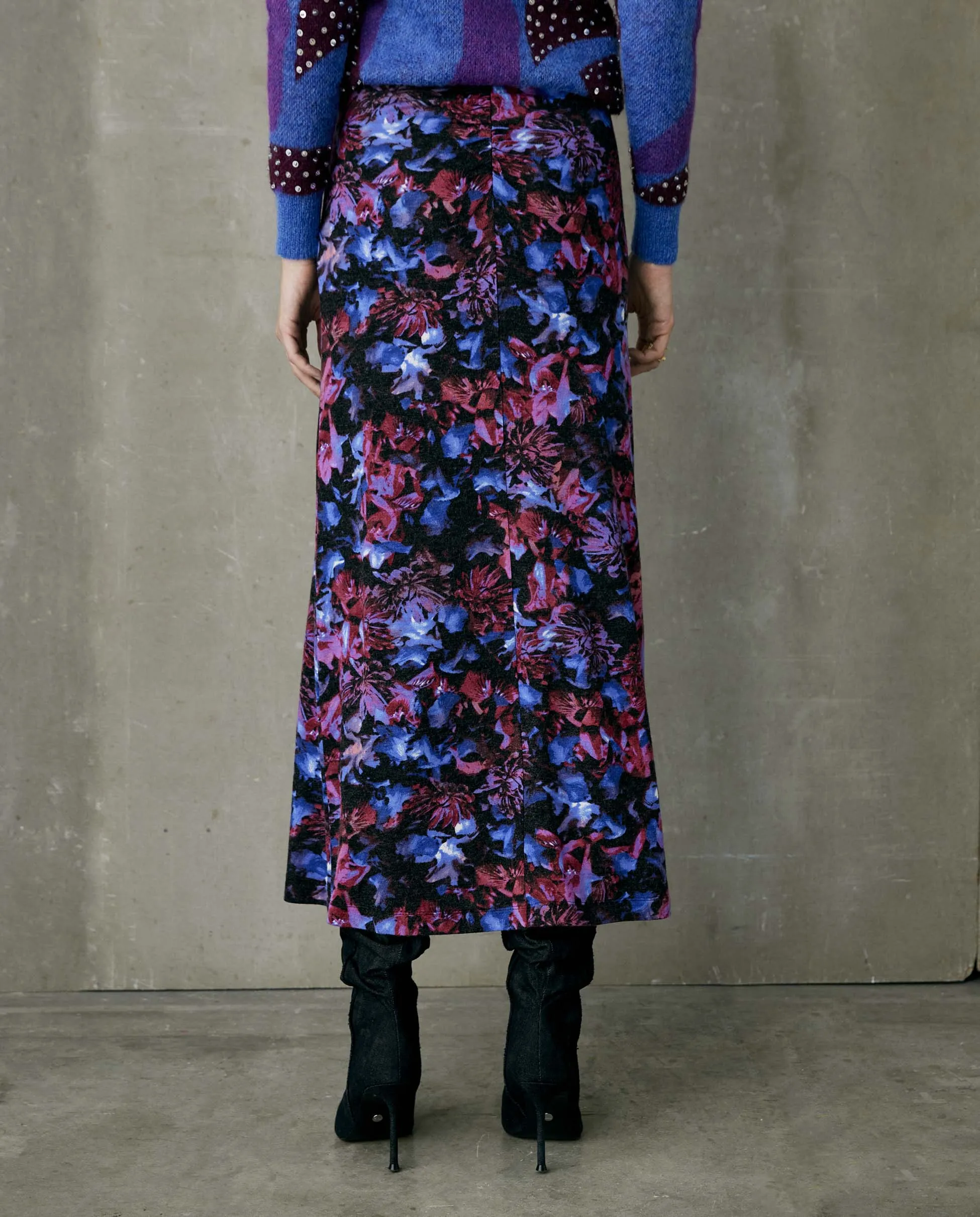 DOROTEIA | Falda midi drapeada