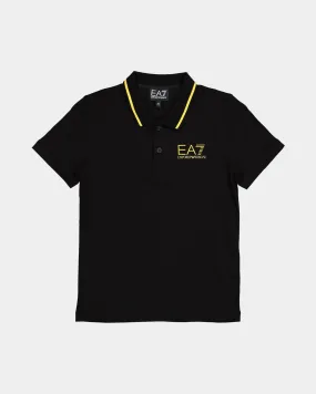 EA7 Emporio Armani Kids' 127 Polo Shirt Black/Gold