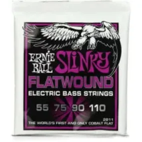 Ernie Ball 2811 Power Slinky Flatwound Electric Bass Strings - 055-110