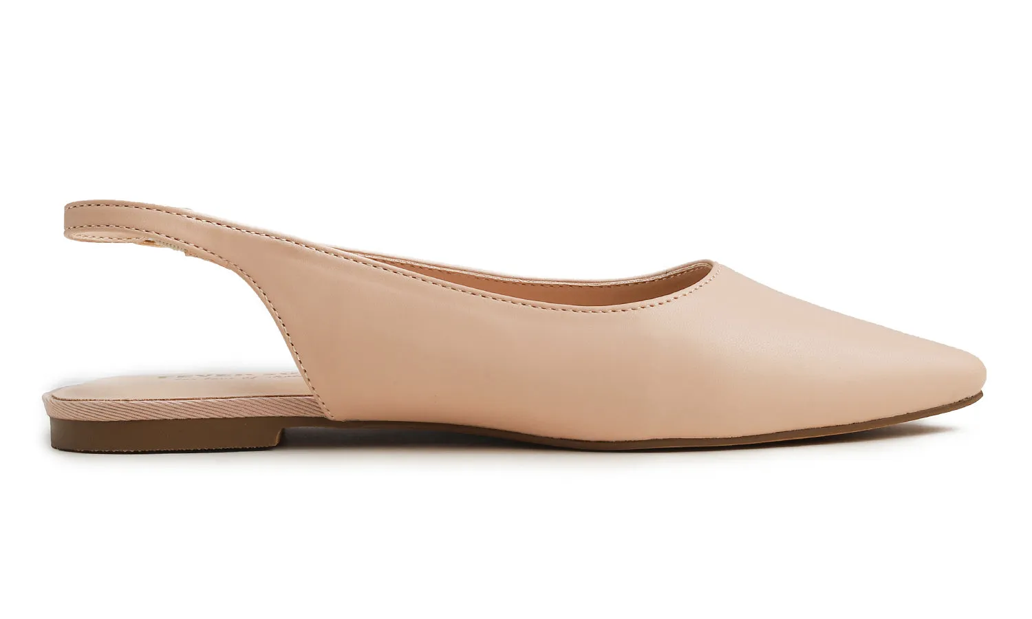 Feversole Pointed Toe Casual Slingback Flat Mules Women's Fashion Buckle Strap Slide Summer Slippers Vegan Leather