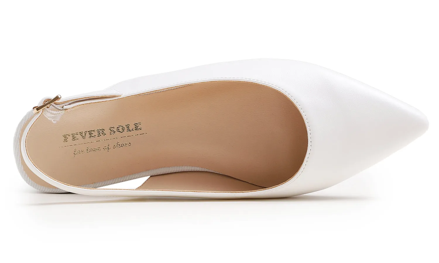 Feversole Pointed Toe Casual Slingback Flat Mules Women's Fashion Buckle Strap Slide Summer Slippers Vegan Leather