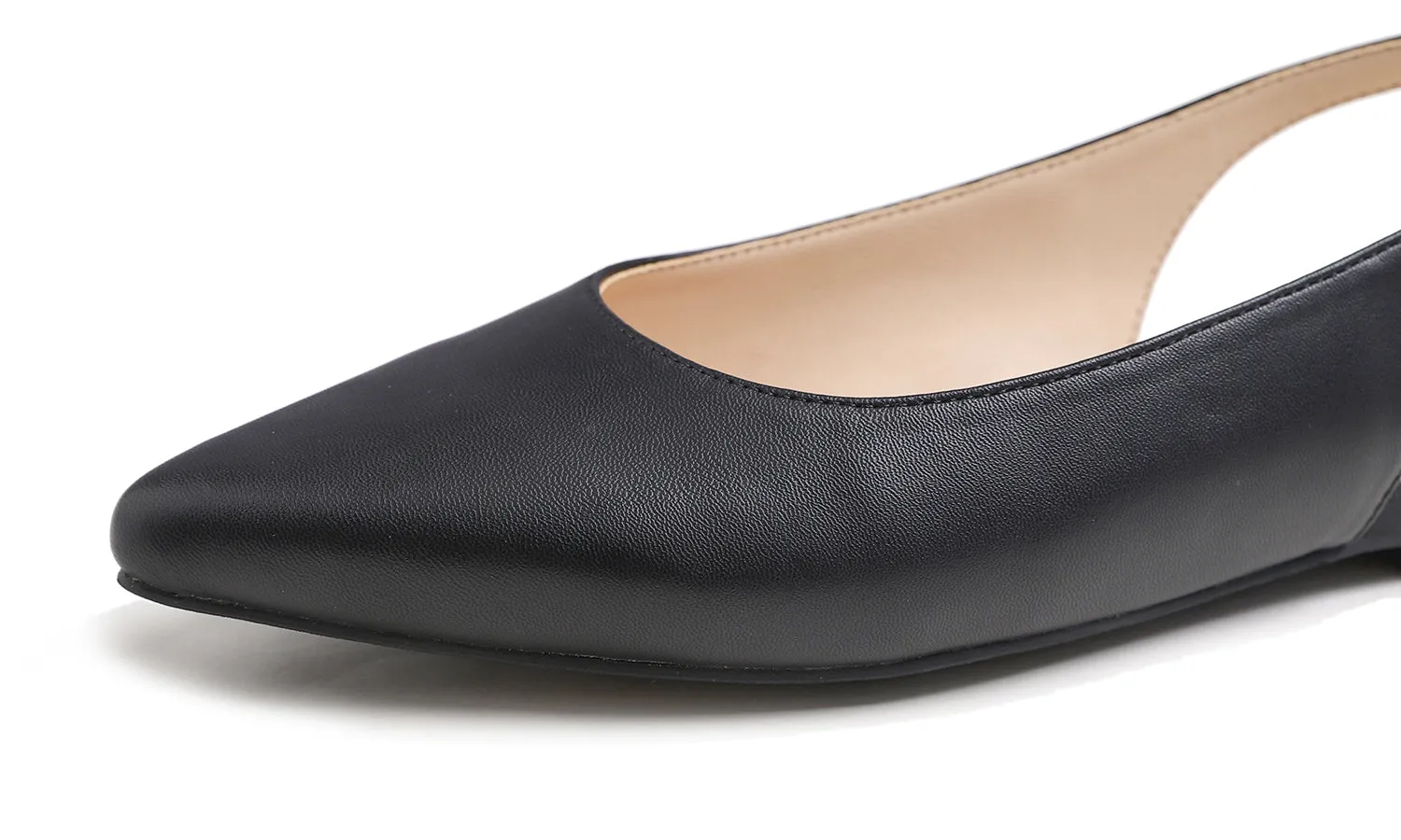 Feversole Pointed Toe Casual Slingback Flat Mules Women's Fashion Buckle Strap Slide Summer Slippers Vegan Leather