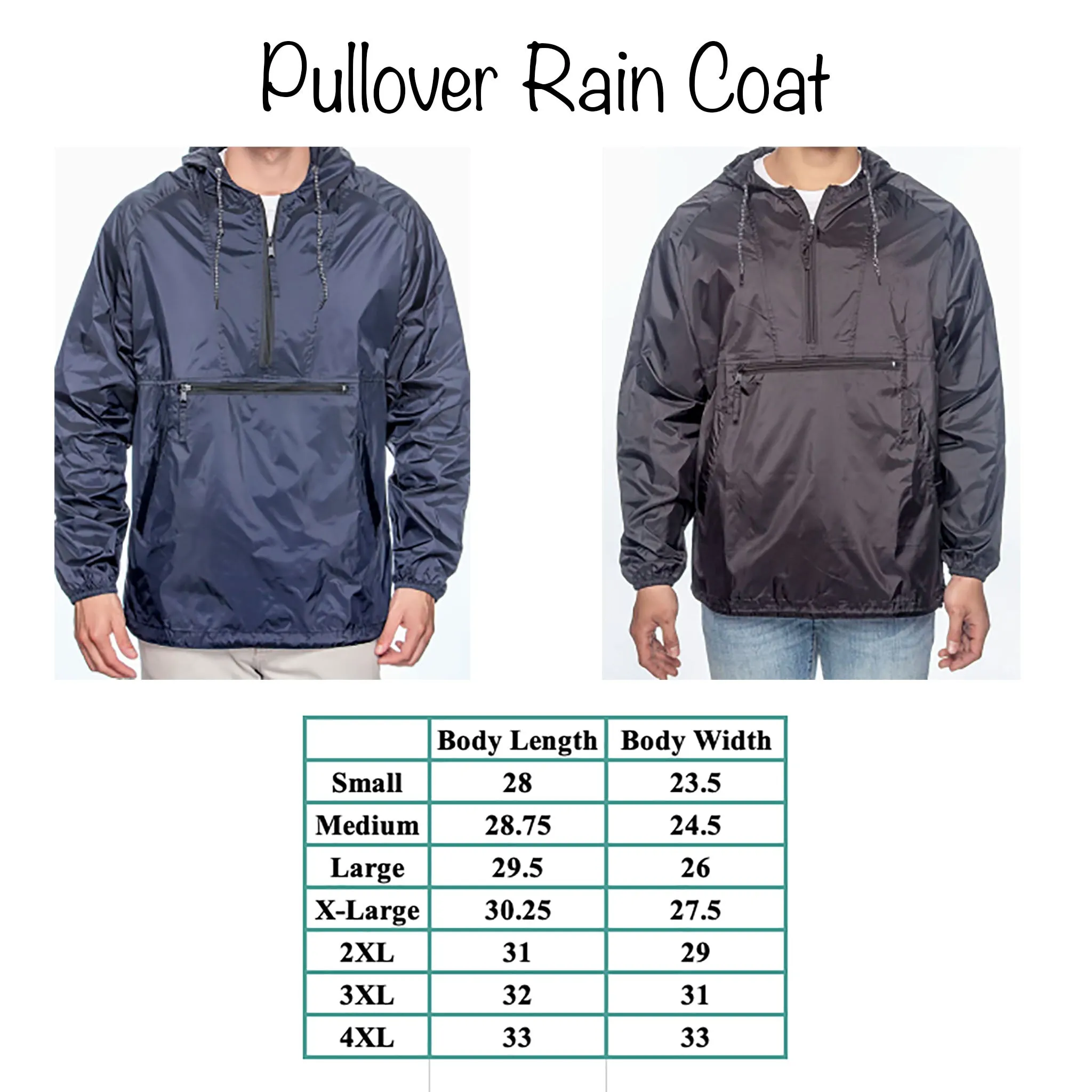 Field Hockey Coach Personalized Pull Over Rain Jacket