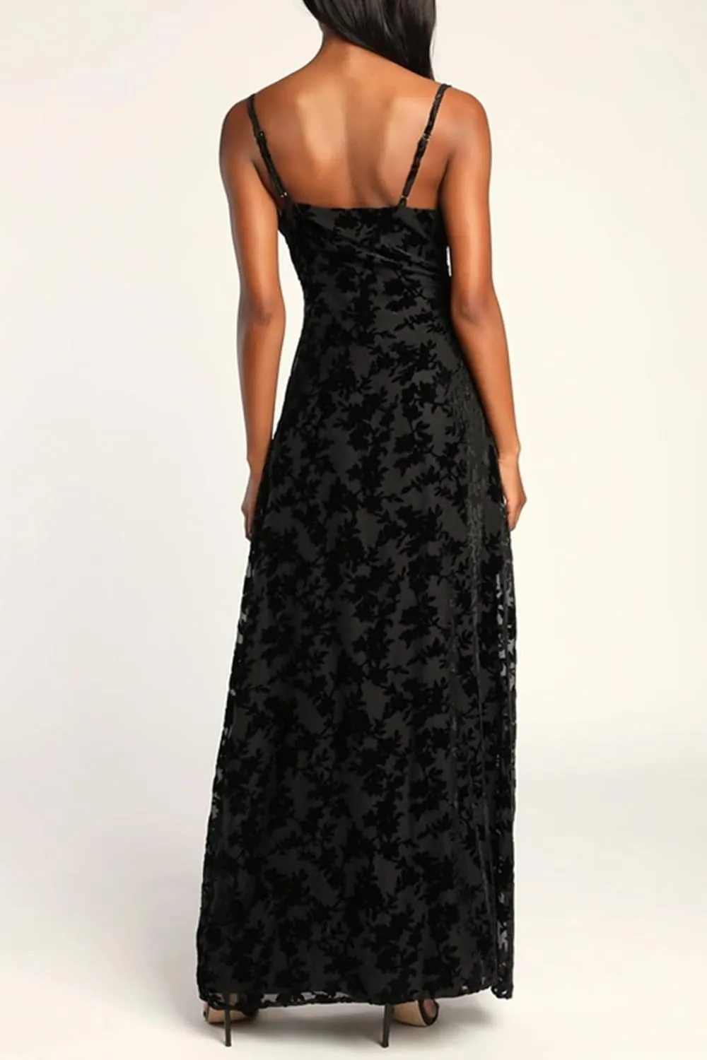 hibshaby Black Maxi Dress for Women Cami Maxi Dress Romantic Sleeveless Bodycon Dresses Elegant Large