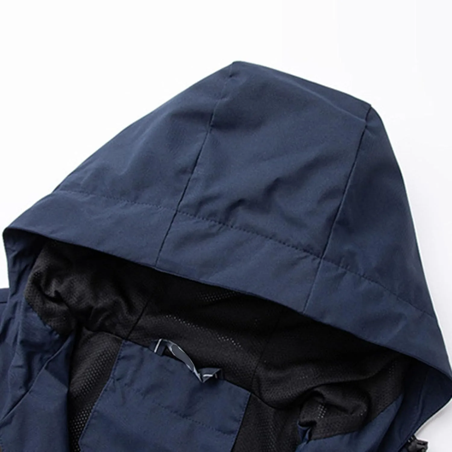 JEShifangjiusu Men Waterproof Breathable Hooded Jacket Raincoat Waterproof Rain Lightweight Running Windbreaker Outdoor Coat