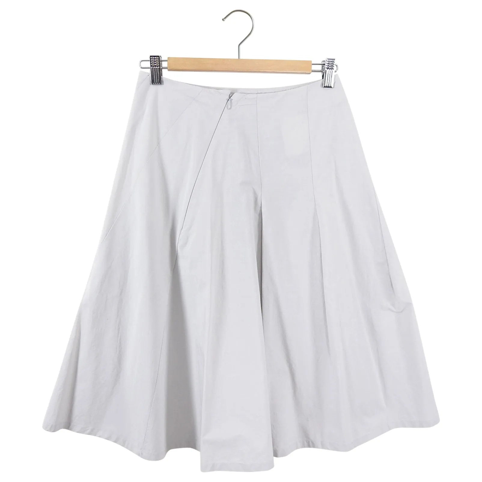 Jil Sander Light Dove Grey Cotton Twist Seam Skirt - FR36 / 4