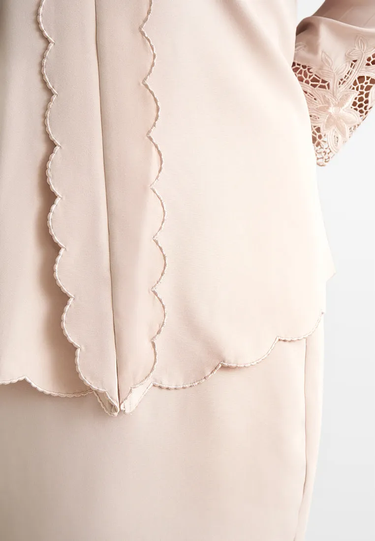 Khalisha Minimalist Sulam Kerawang Kebaya Set