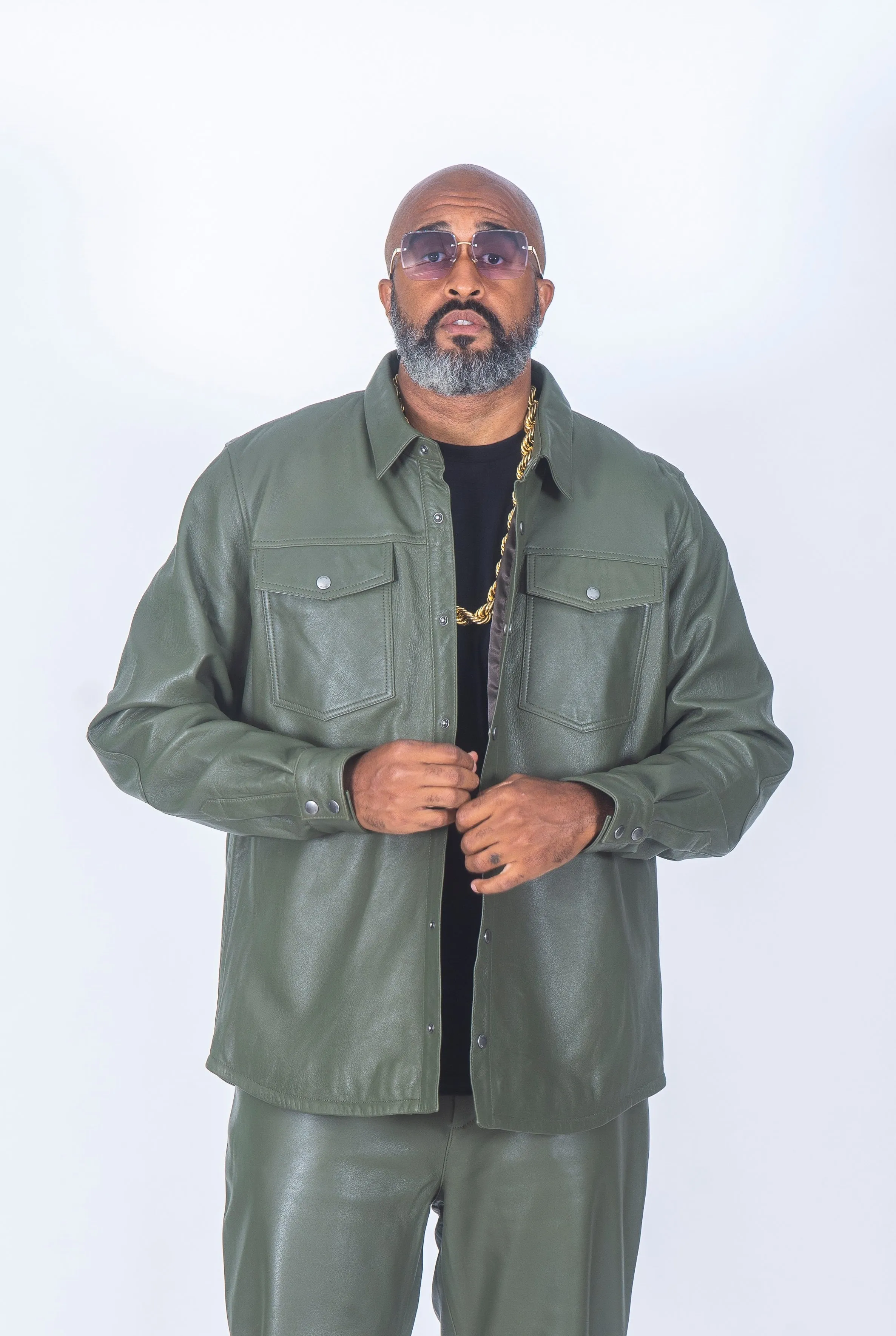 Leather shirt #2502