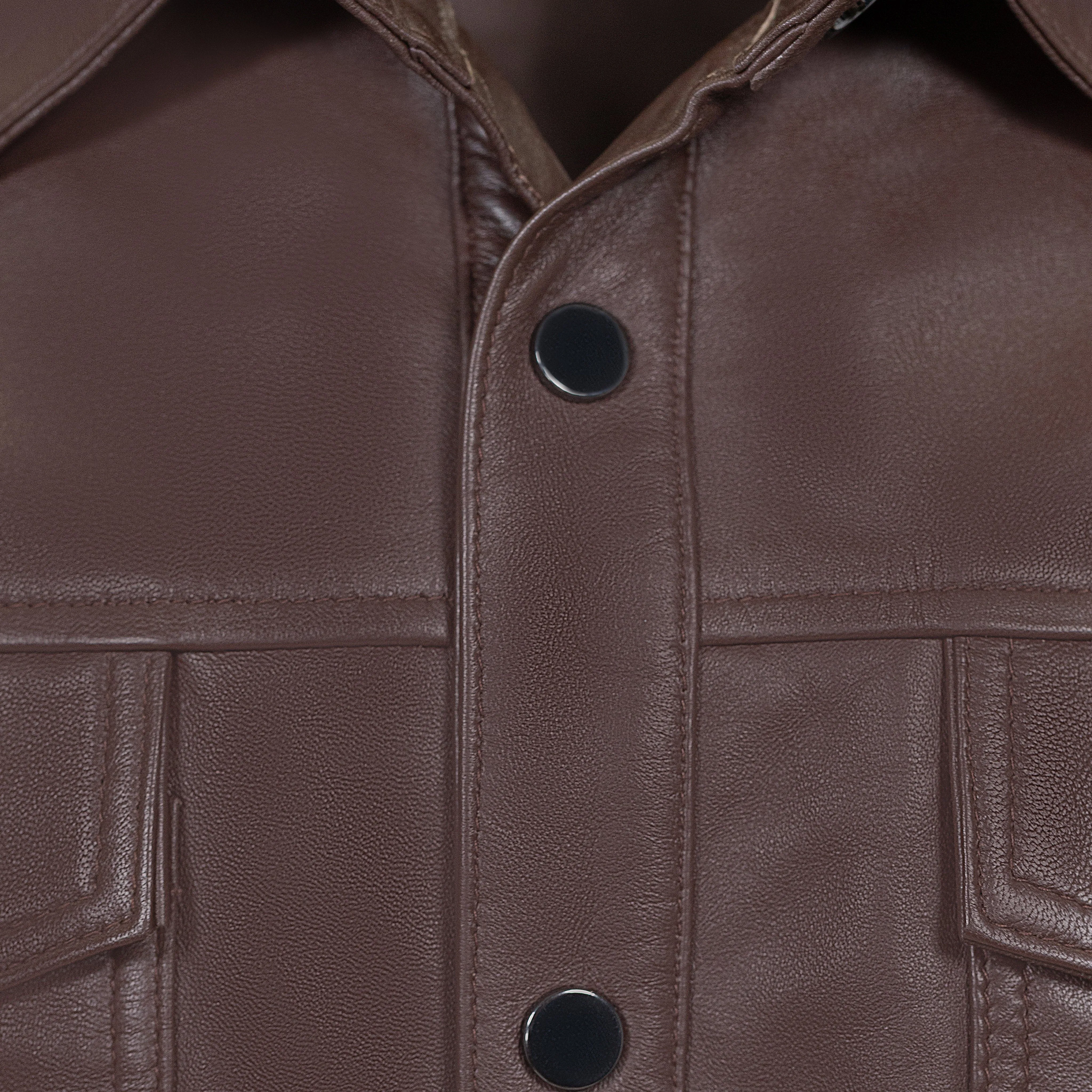 Leather shirt #2502