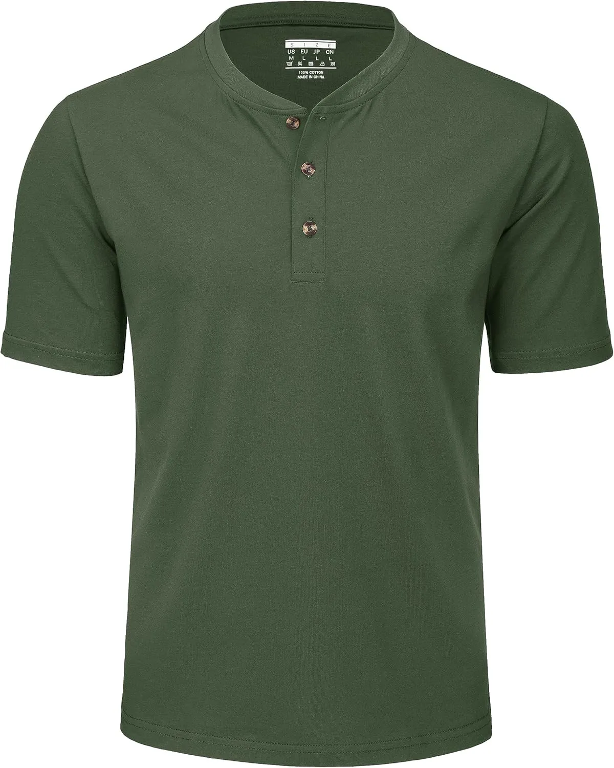 MAGCOMSEN Men's Henley Short Sleeve Shirt Cotton Lightweight 3 Button Tops Vintage Casual Summer Shirt Soft Fashion