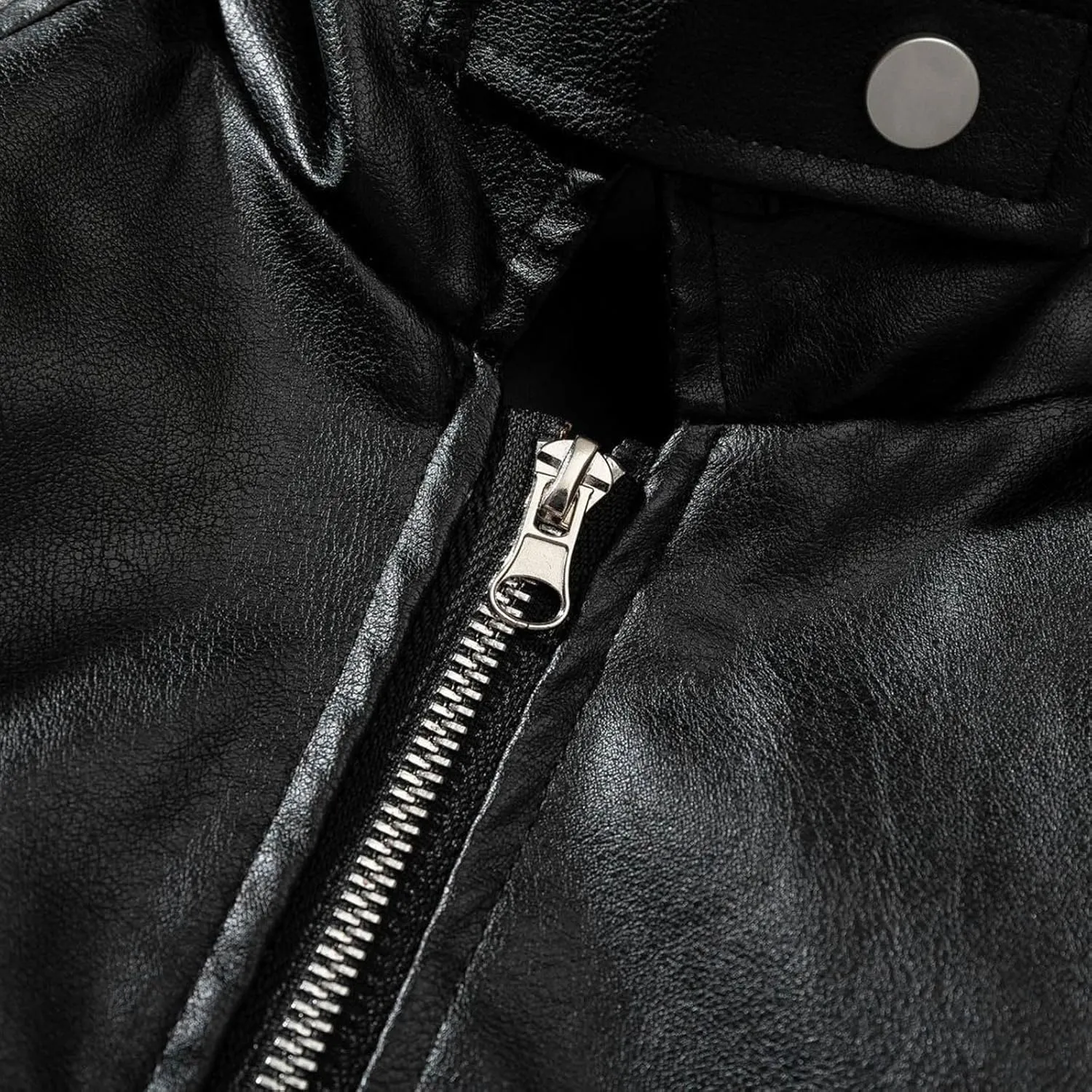 Mens Classic Faux PU Leather Jacket Trendy Winter Coat Casual Baggy Zipper Outerwear Motorcycle Biker Outfits