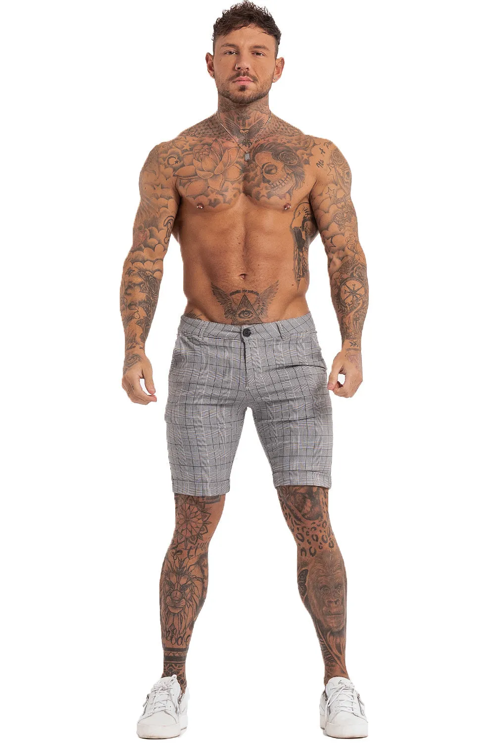 Mens Grey Chino Short