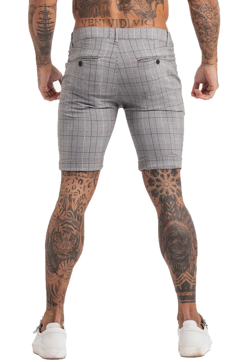 Mens Grey Chino Short