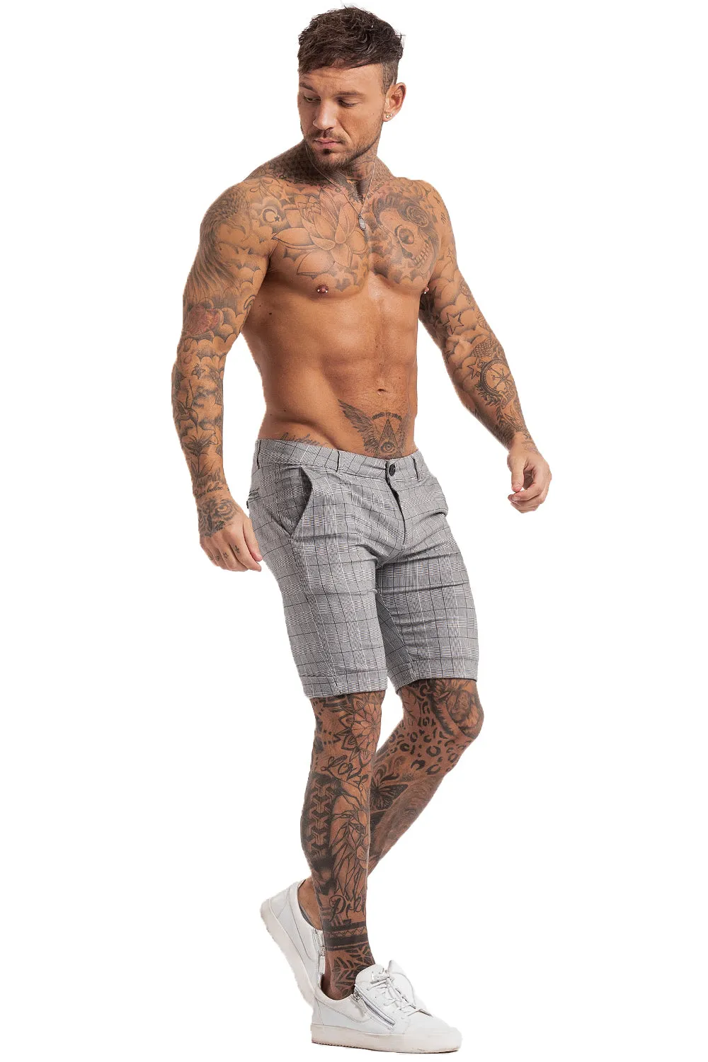 Mens Grey Chino Short
