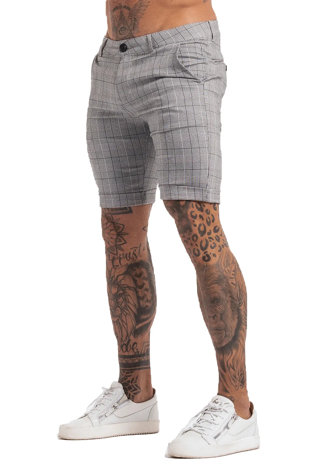 Mens Grey Chino Short