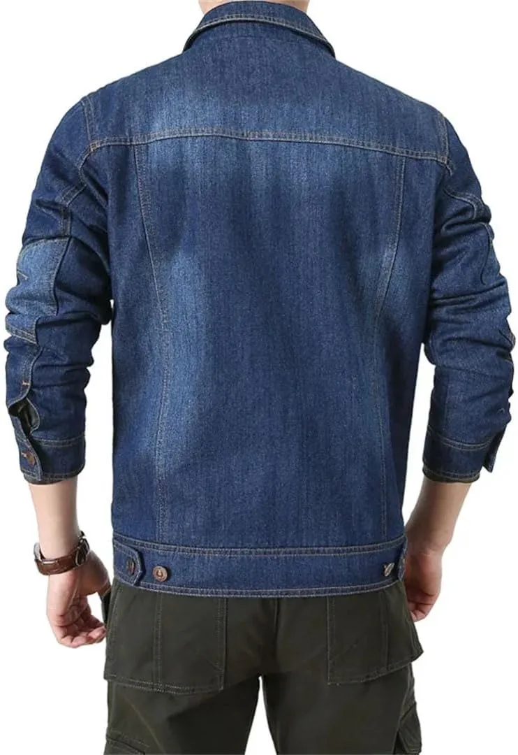 Men's Hot Wind-Resistant Quality Men Clothing Breathable Comfortable Denim Jacket