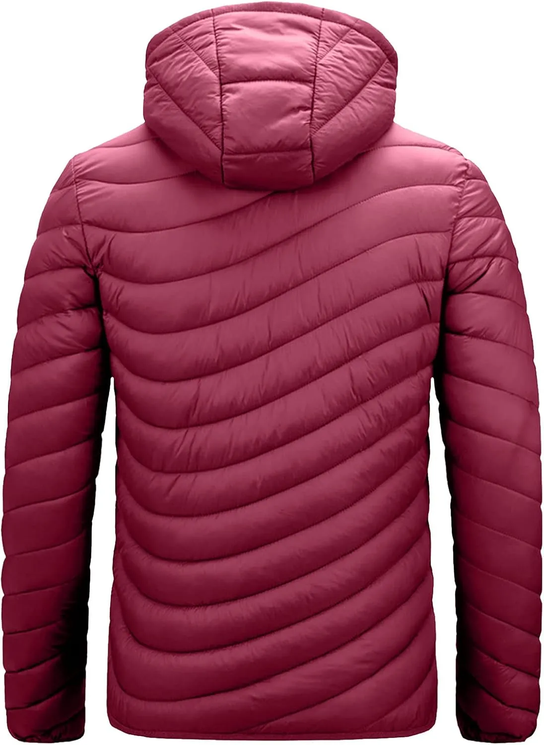 Men's Jacket Insulated Synthetic Down Puffer Jacket Winter Warm Coat Quilted Water Resistant Packable Hiking Camping