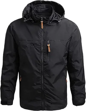 Men's Jacket, Waterproof Rain Jacket, Windproof Raincoat for Cycling, Breathable Hardshell Windbreaker