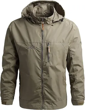 Men's Jacket, Waterproof Rain Jacket, Windproof Raincoat for Cycling, Breathable Hardshell Windbreaker