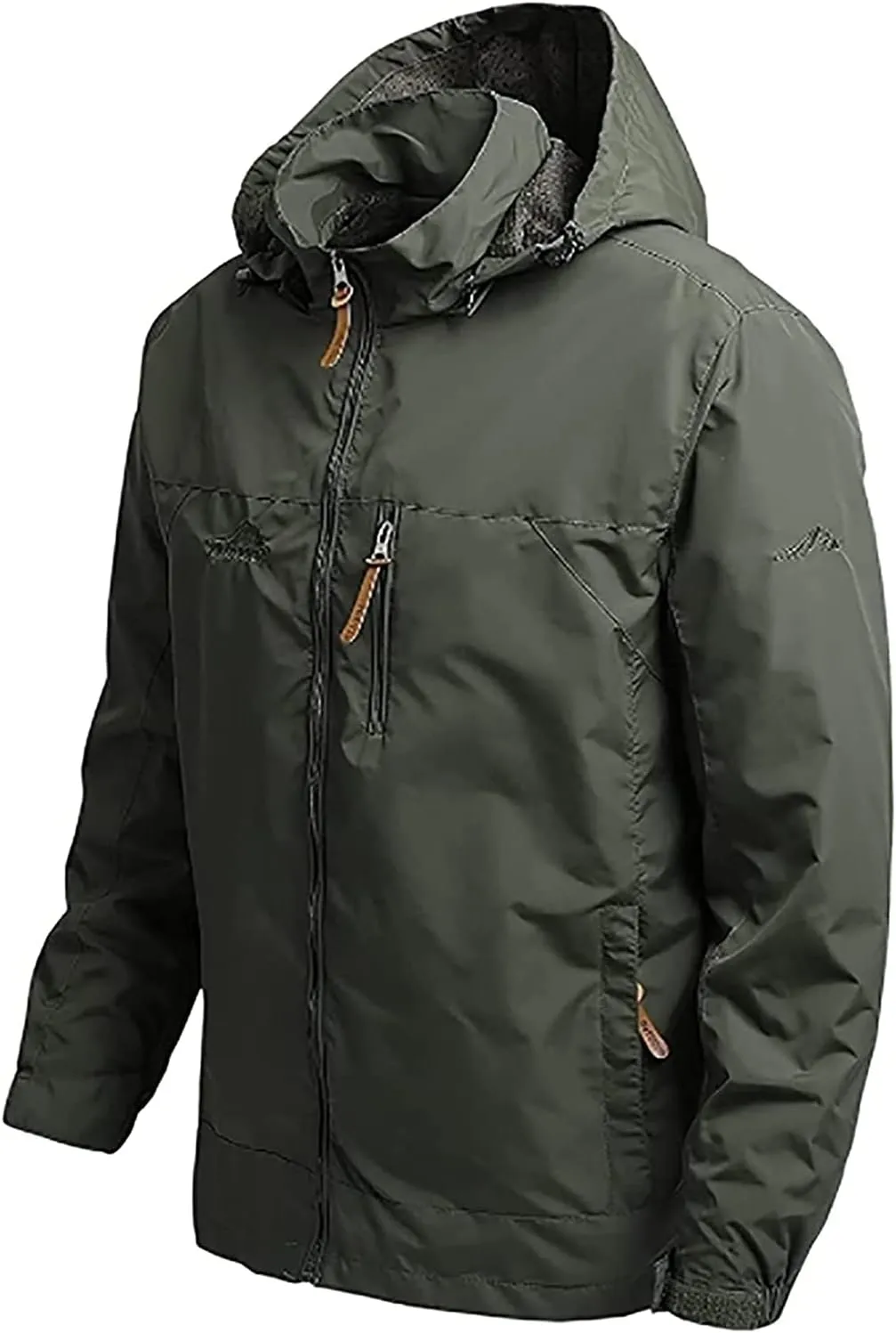 Men's Jacket, Waterproof Rain Jacket, Windproof Raincoat for Cycling, Breathable Windbreaker Transitional Jacket