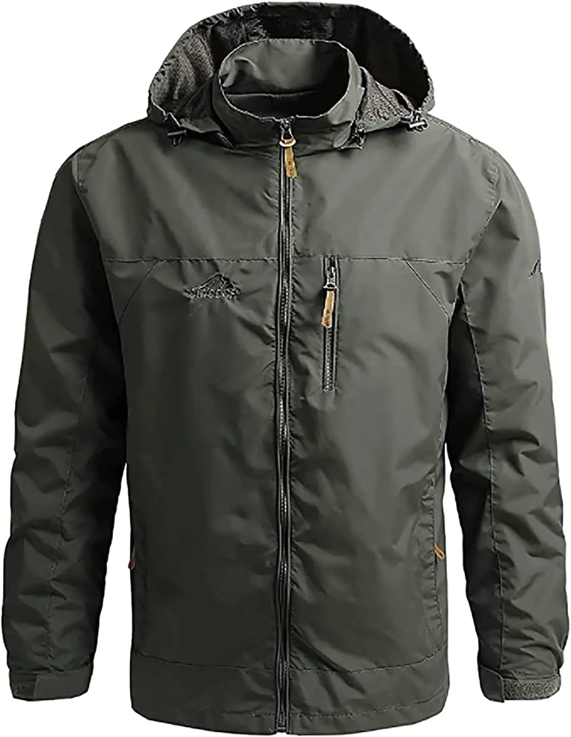 Men's Jacket, Waterproof Rain Jacket, Windproof Raincoat for Cycling, Breathable Windbreaker Transitional Jacket