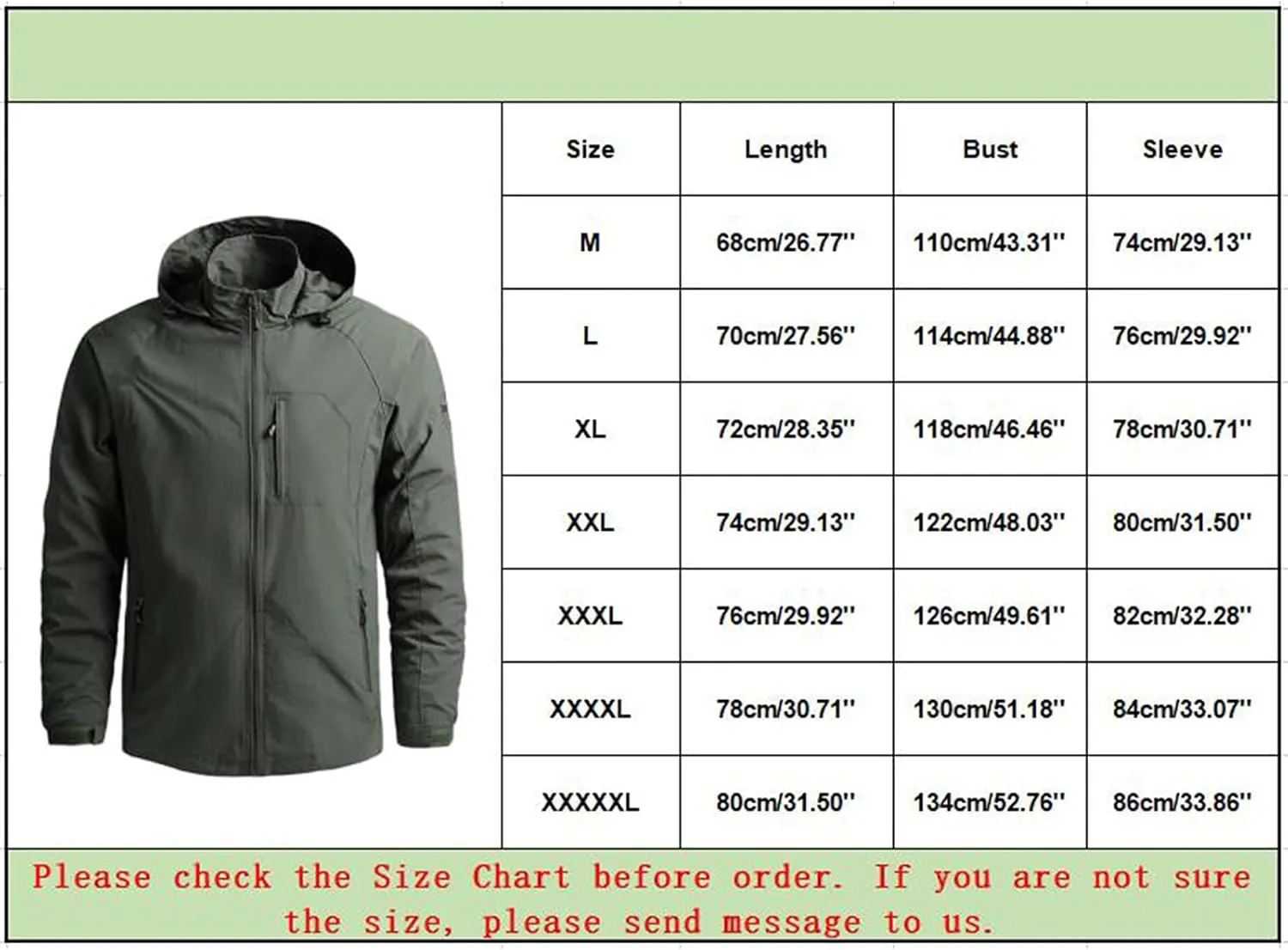 Men's Rain Jacket Waterproof Breathable Hooded Windbreaker Jacket Men's Outdoor Sports Jackets Lightweight Coat