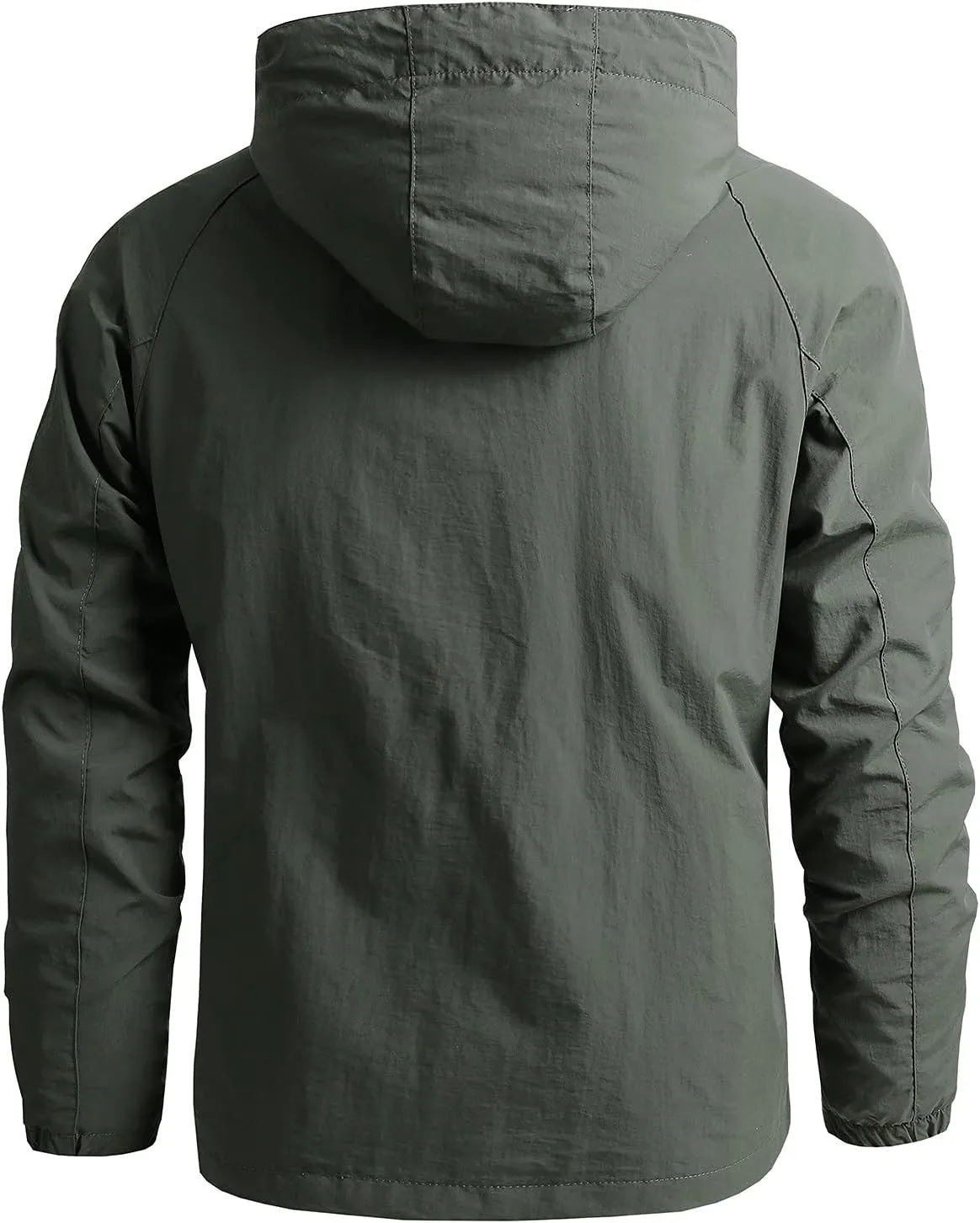 Men's Rain Jacket Waterproof Breathable Hooded Windbreaker Jacket Men's Outdoor Sports Jackets Lightweight Coat