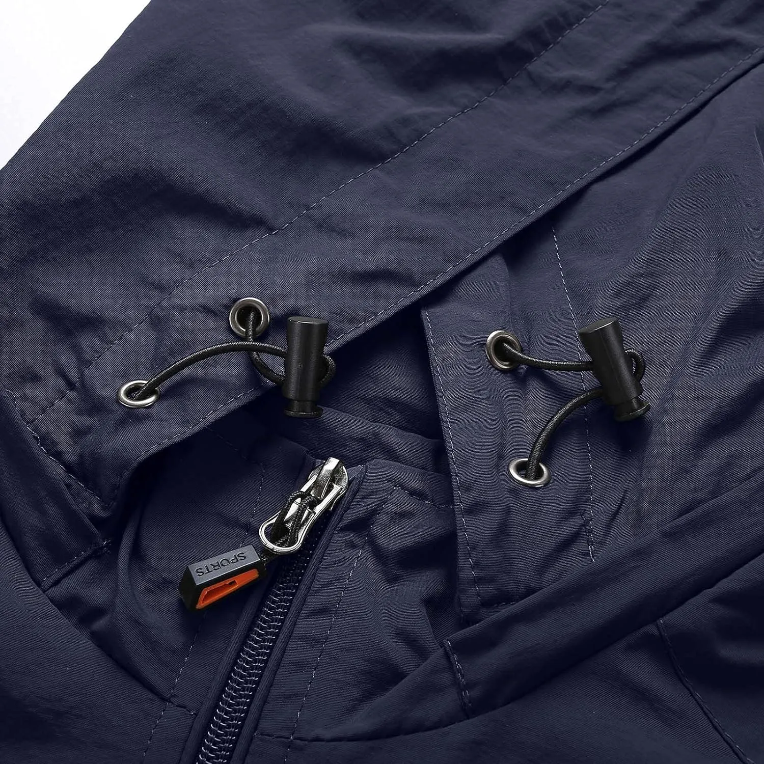 Men's Rain Jacket Waterproof Breathable Hooded Windbreaker Jacket Men's Outdoor Sports Jackets Lightweight Coat