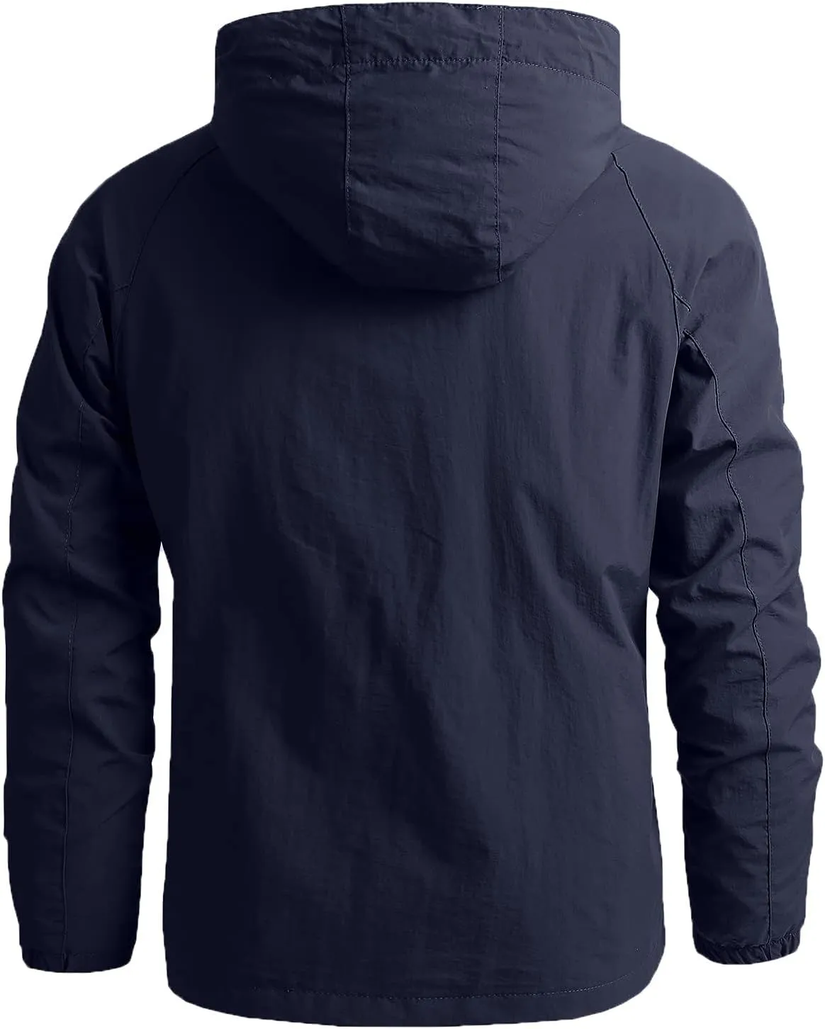 Men's Rain Jacket Waterproof Breathable Hooded Windbreaker Jacket Men's Outdoor Sports Jackets Lightweight Coat