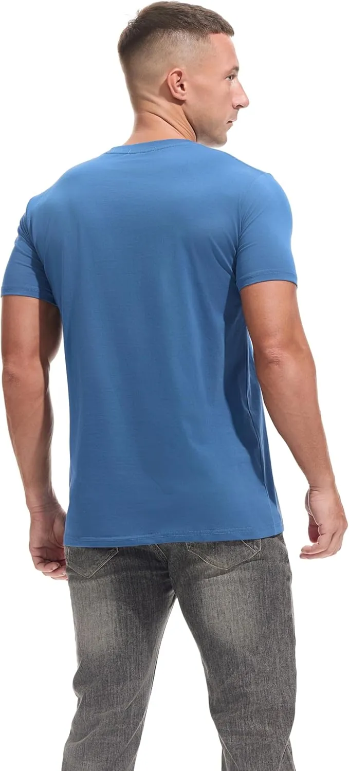 Men's Ultra Soft Premium Cotton Pocket T-Shirt Classic Fit Lightweight Cooling Short Sleeve Casual Tee Shirt