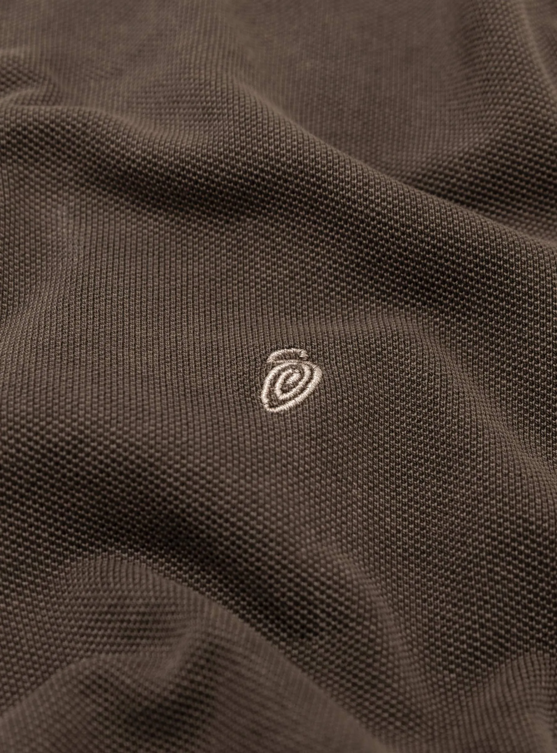 Pique Polo Pigment Dyed Brown