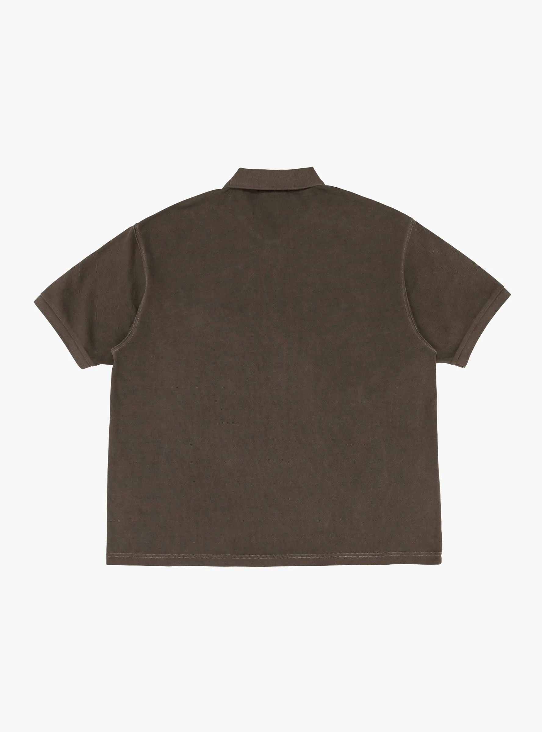Pique Polo Pigment Dyed Brown