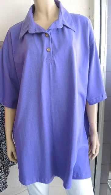 Plusss Stretch Cotton Polo Top (Many Colours)