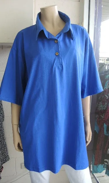 Plusss Stretch Cotton Polo Top (Many Colours)