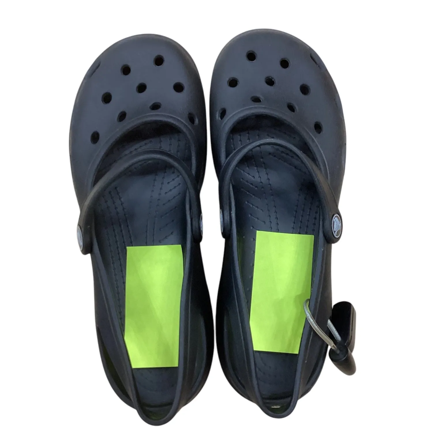 Sandals Flats By Crocs In Black, Size: 7