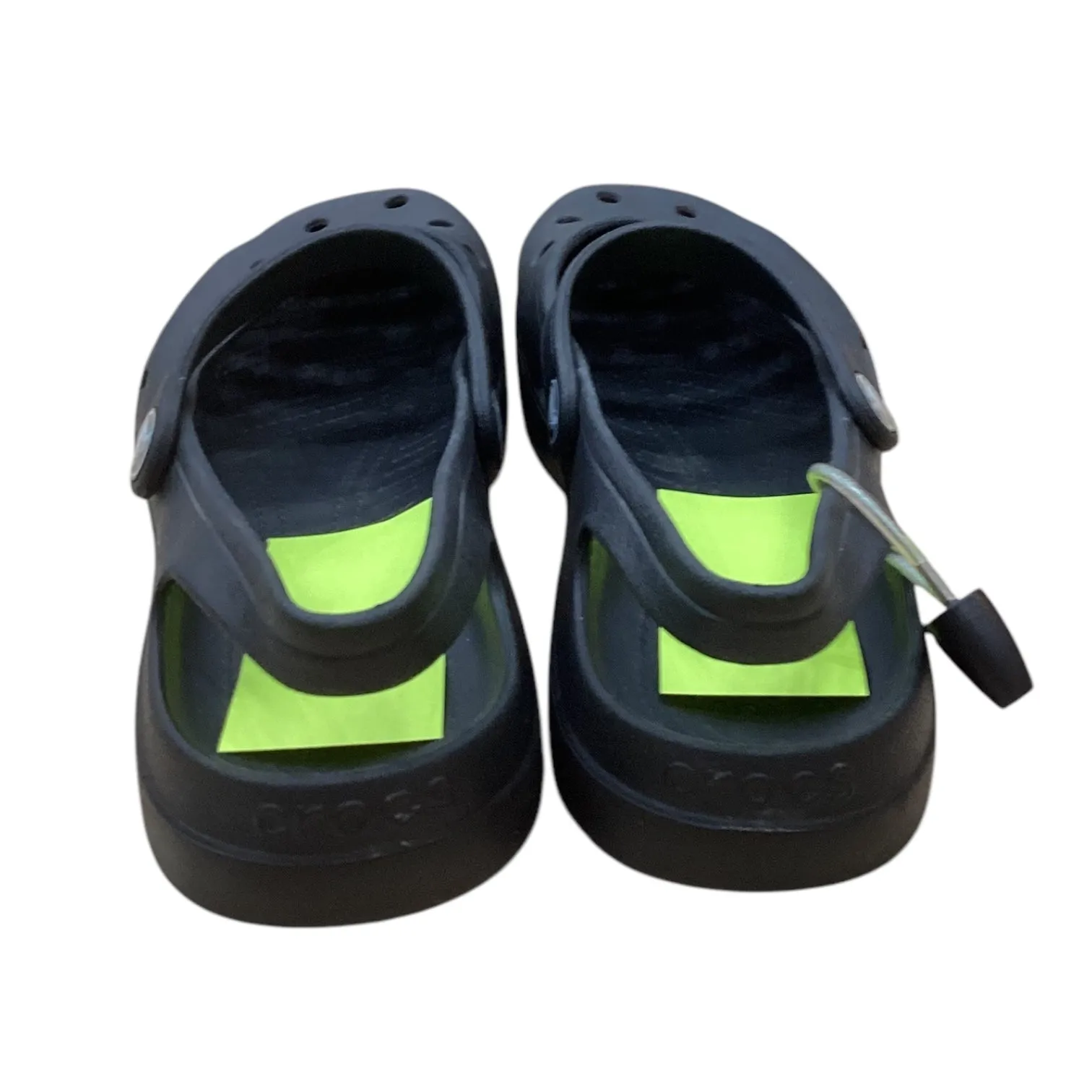 Sandals Flats By Crocs In Black, Size: 7