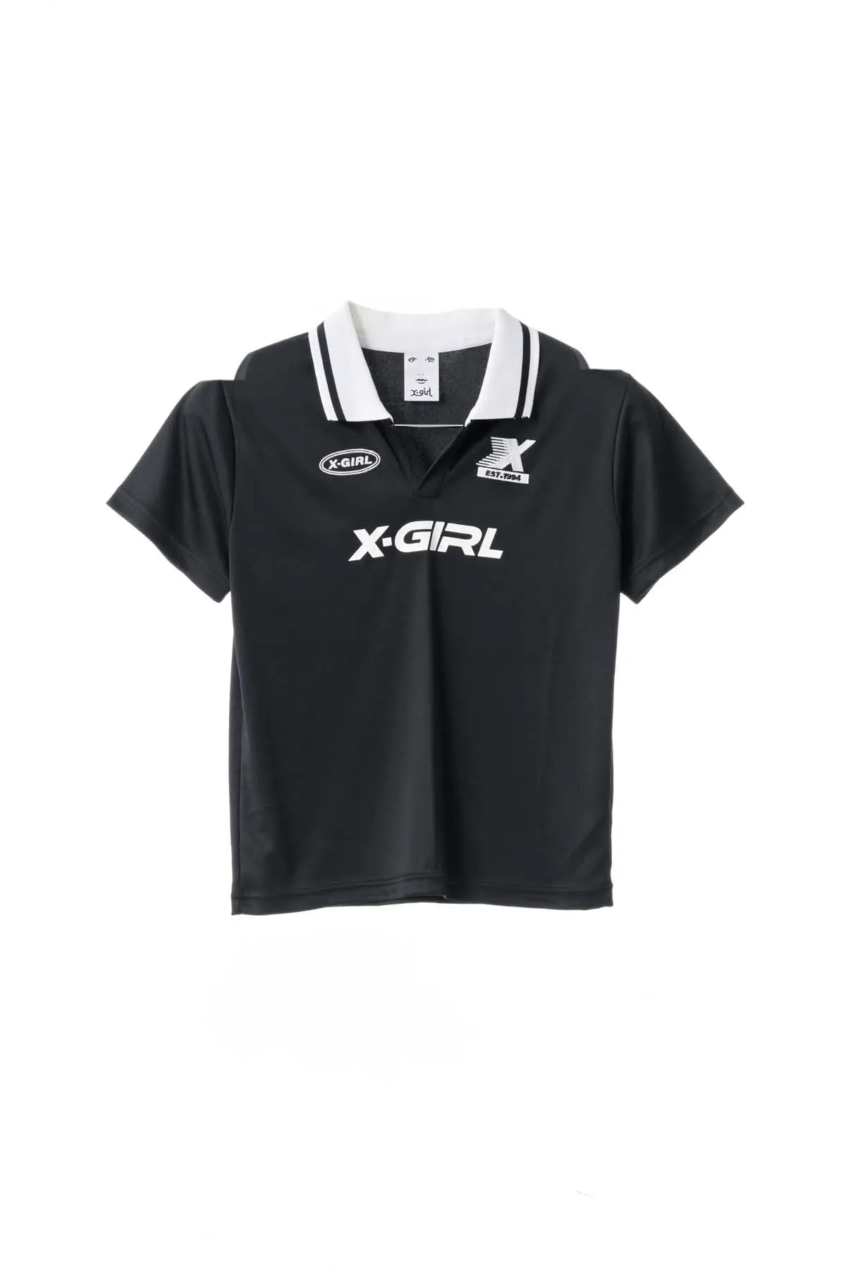 SOLID FOOTBALL POLO SHIRT - BLACK