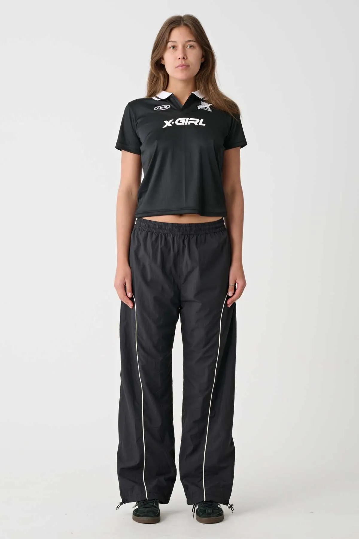 SOLID FOOTBALL POLO SHIRT - BLACK